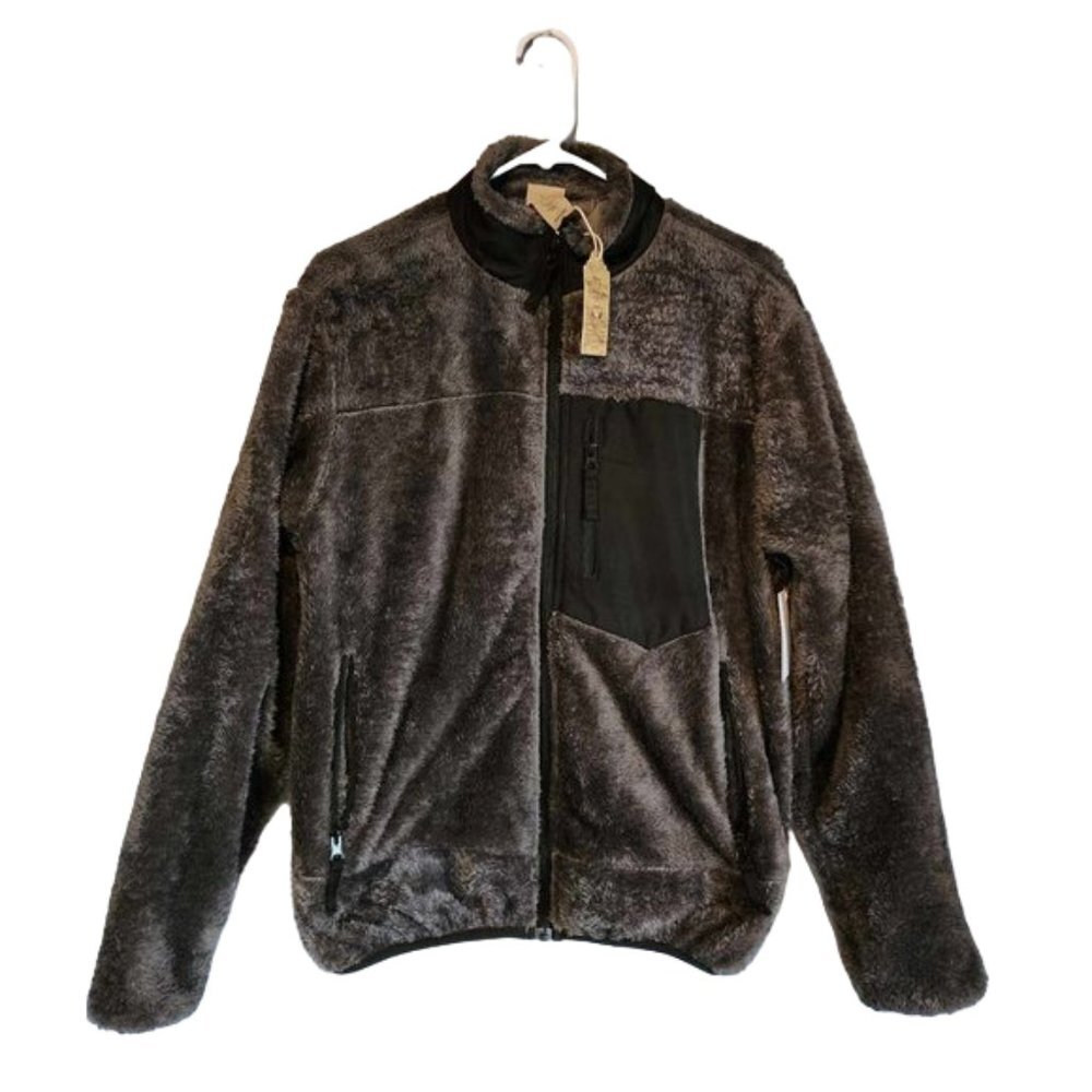 NWT Telluride Fleece Sherpa Full Zip Jacket Gray/Blacl (XL 18-20)